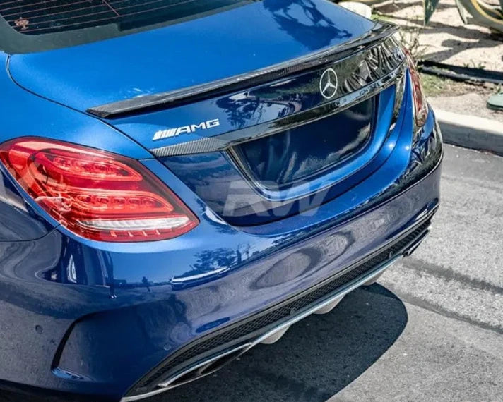 RW Carbon Fiber Trunk Trim – Mercedes-Benz W205 C-Class C43 & C63 AMG Sedan (2015–2021)