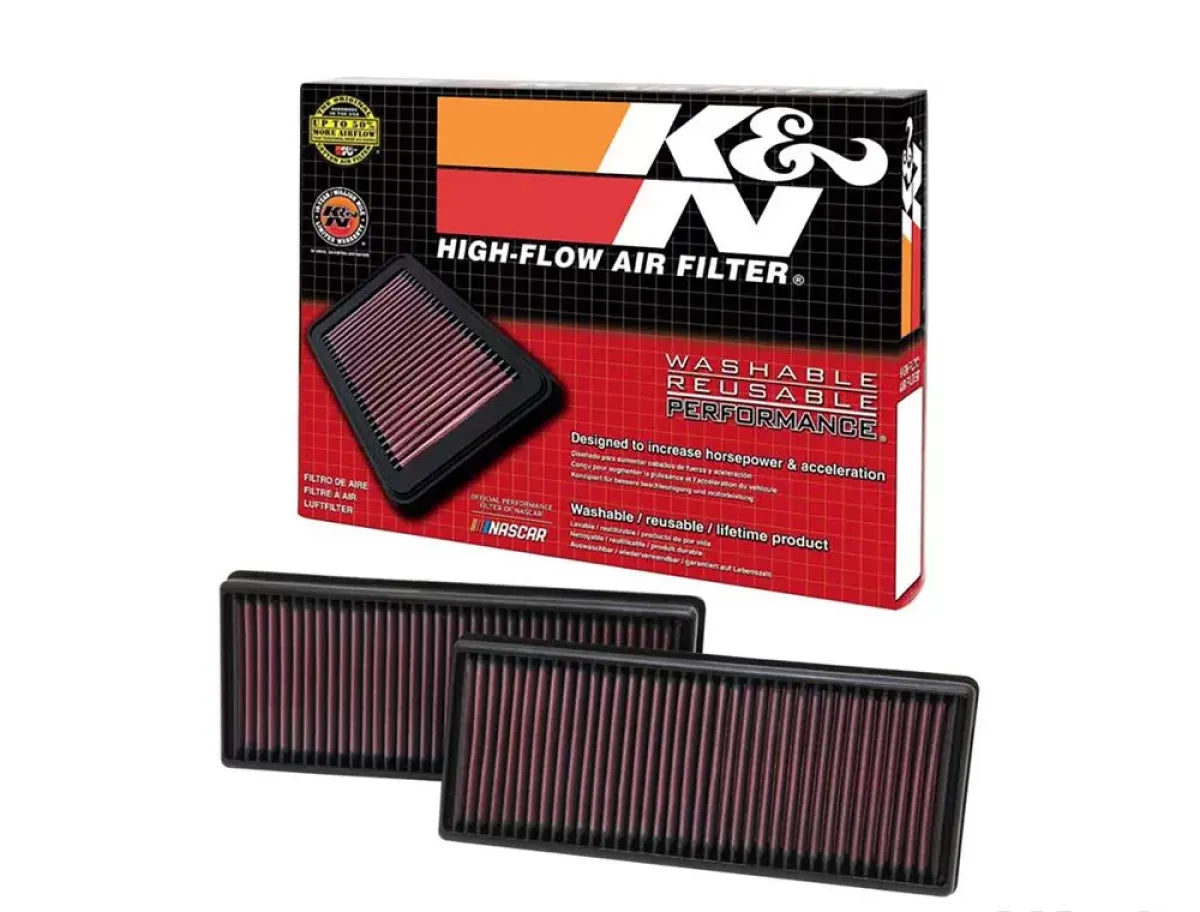K&N high-flow performance air filters in original packaging for Mercedes M157 V8 Bi-Turbo E63 AMG, CLS63, S63 – BenzUnited Parts