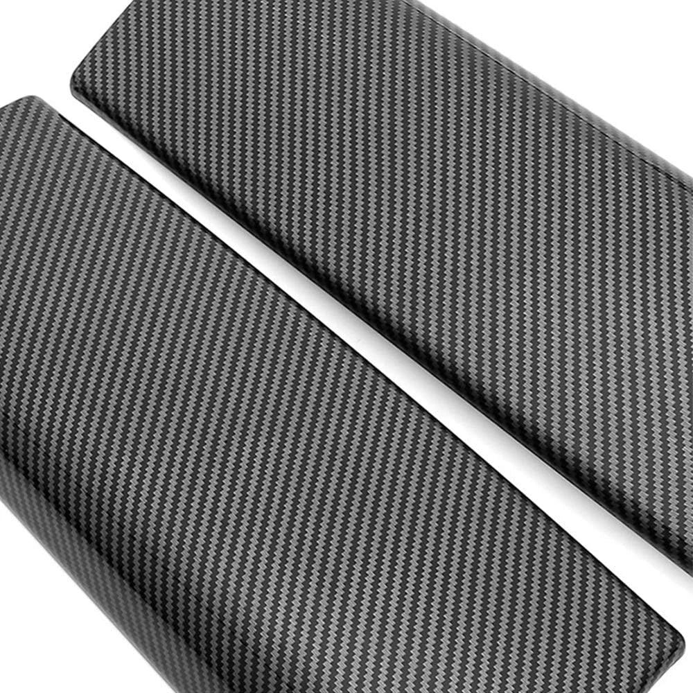 BenzUnited Parts Mercedes W205 C300 GLC X253 carbon fiber armrest cover dimensions texture close-up and stock vs upgrade comparison 2015-2021 models