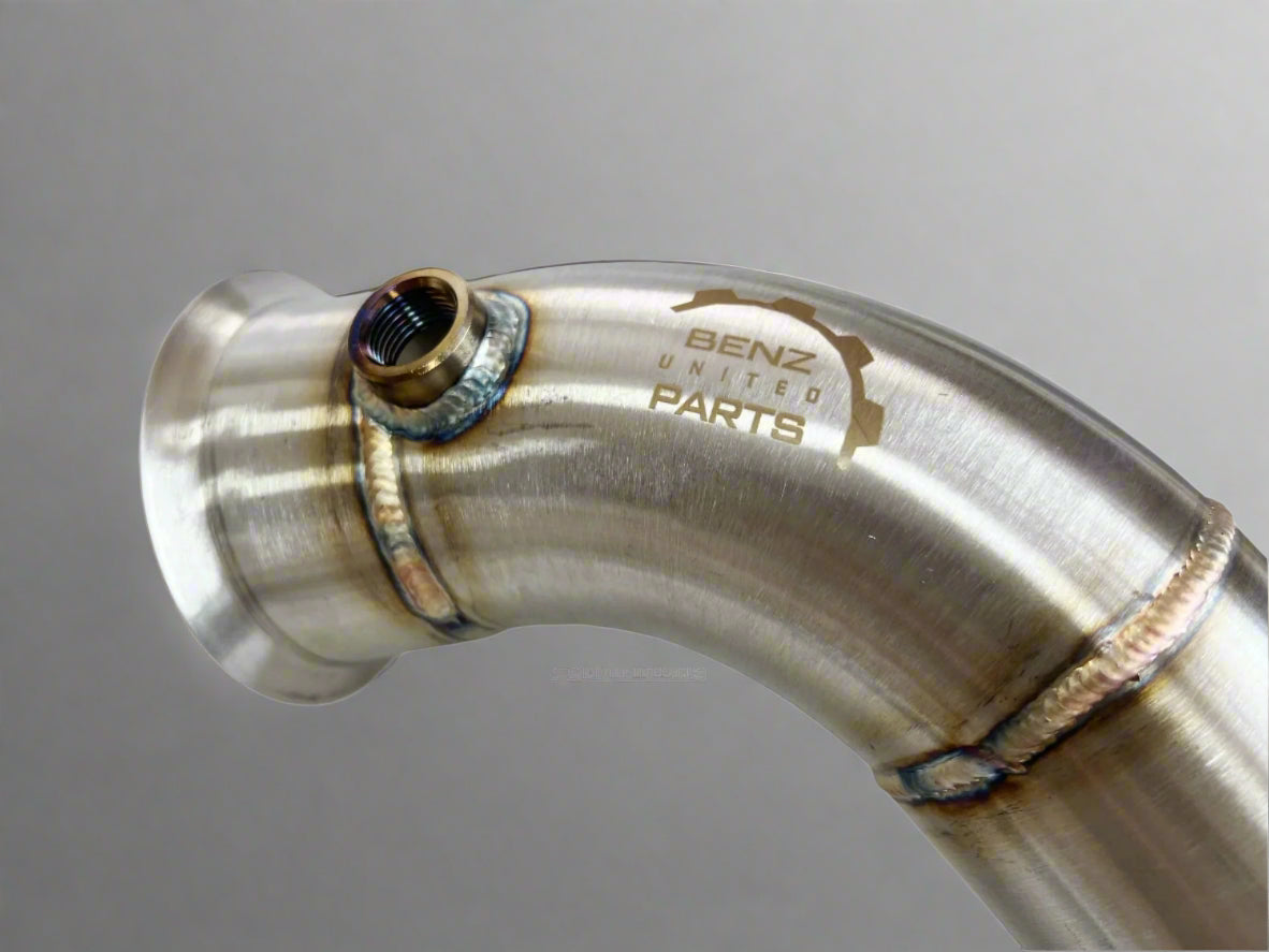 Durable and high-flow AMG E63/E63s downpipes designed to reduce turbo lag and enhance throttle response