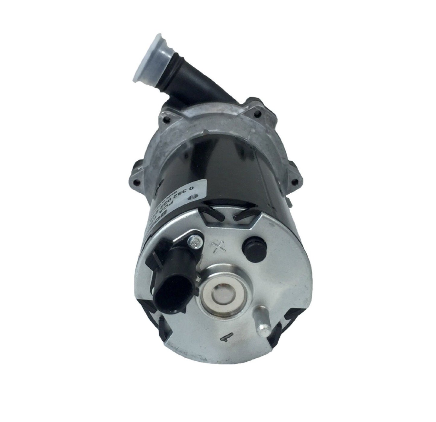Bosch 010 intercooler coolant pump showing electrical connector and hose ports for M113K AMG