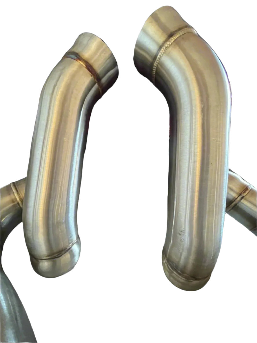 Left and right stainless steel downpipes for Mercedes AMG C63 W205