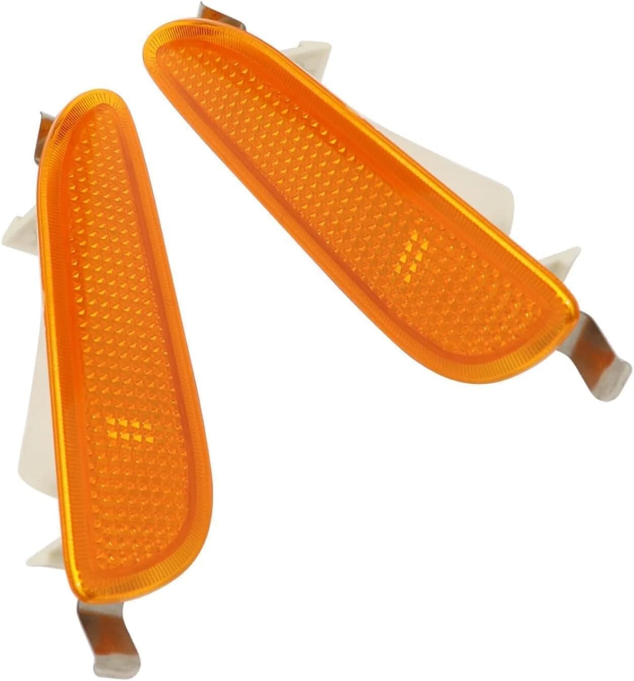 Angled perspective view of replacement W209 side marker light showing lens detail