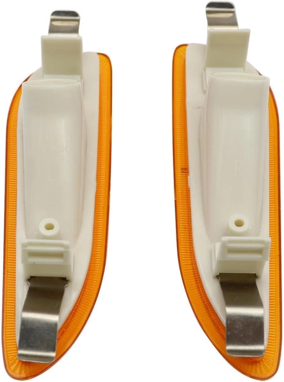 Backside and clip mount view of amber side marker light for Mercedes-Benz CLK W209