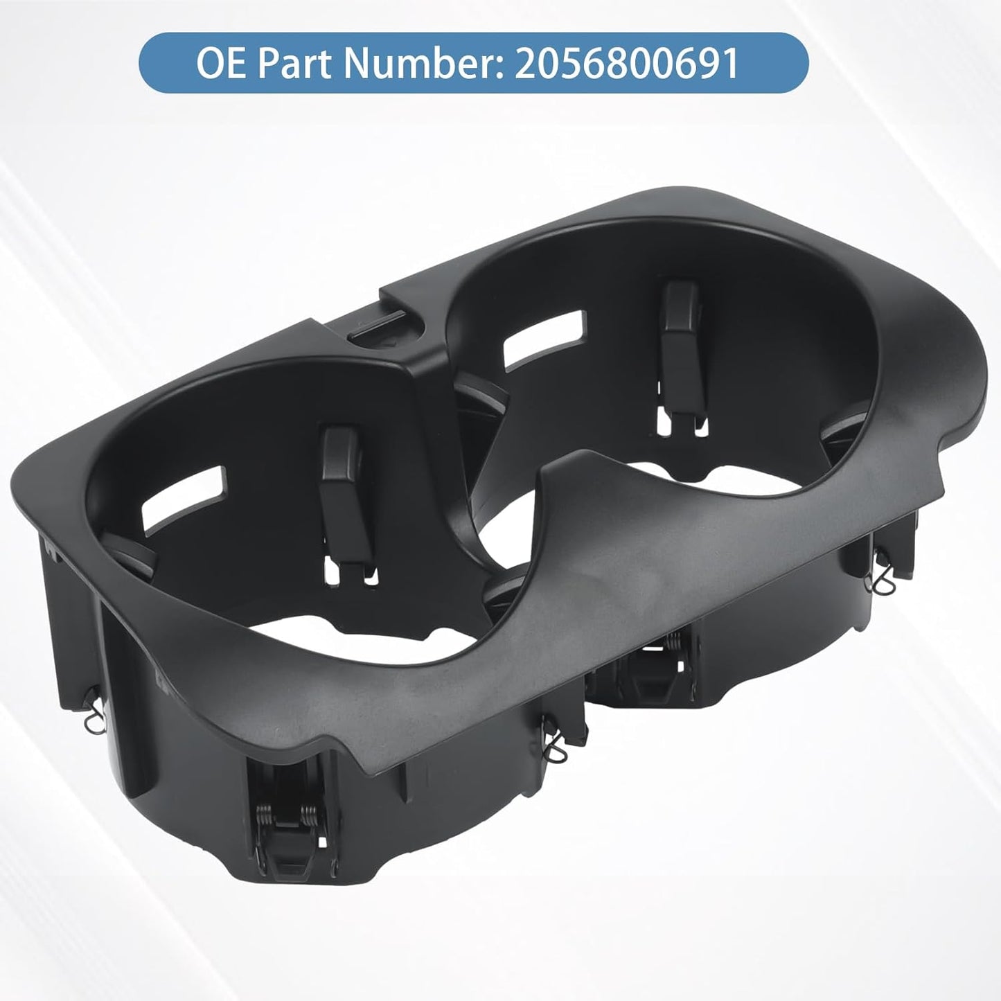 Angled view of Mercedes-Benz center cup holder - OE Part A2056800691