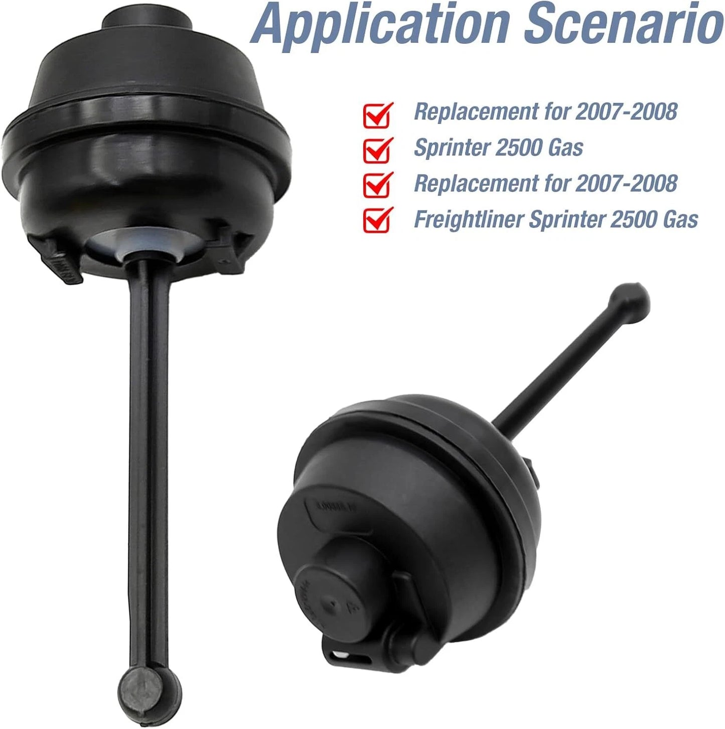Application image showing Mercedes-Benz Sprinter 2500 gas model compatibility for intake flap adjuster kit