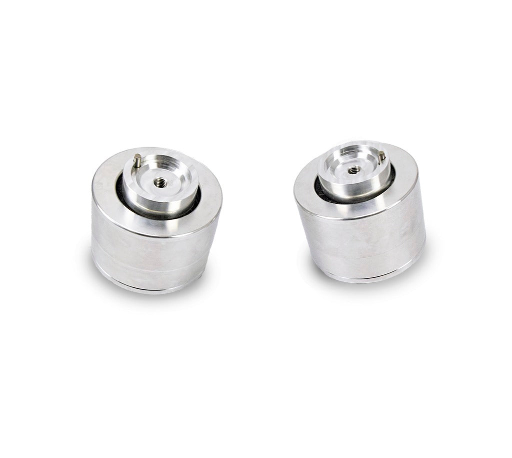 Pair of Billet Polyurethane Engine Mounts for Mercedes AMG M113 and M113K – angled side view showing full assembly