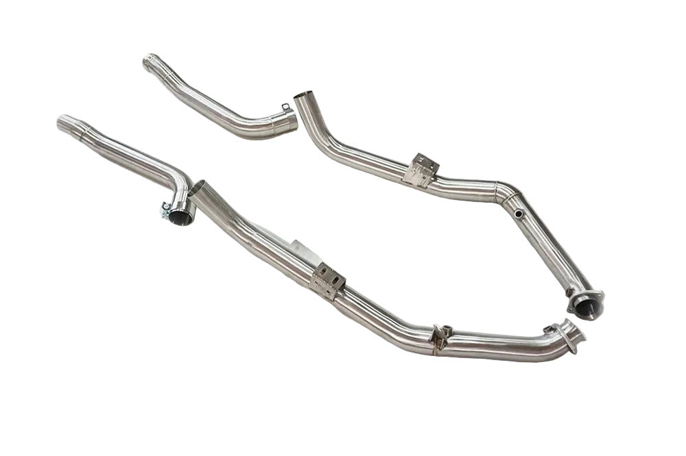 M157 catless downpipe secondary mid-pipe section – true dual E63 CLS63