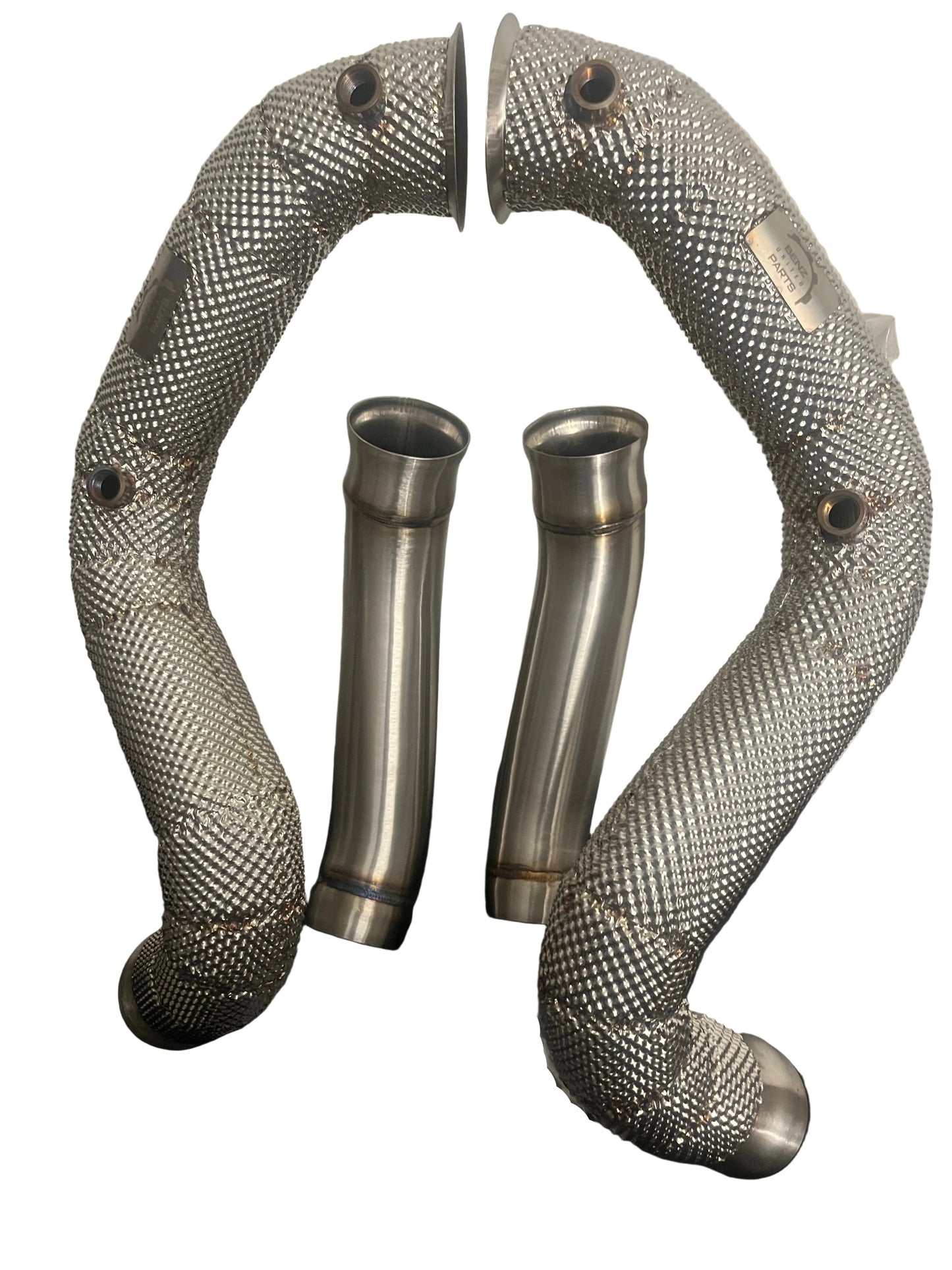 Premium heat shielded catless downpipes for Mercedes-AMG C63 & C63S W205 M177 – full product view