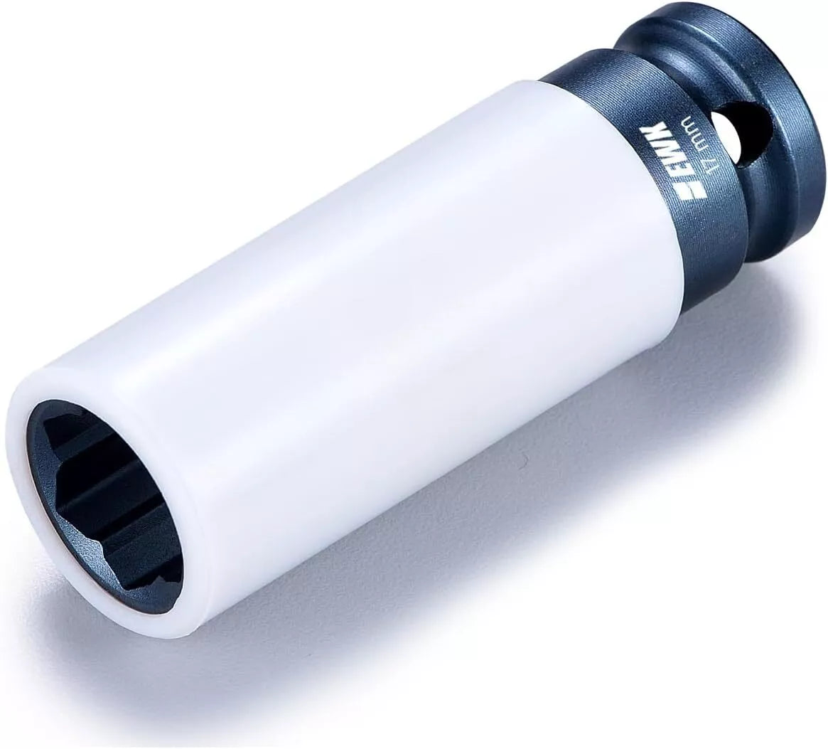 Mercedes 17mm flower head lug nut socket with nylon protective sleeve