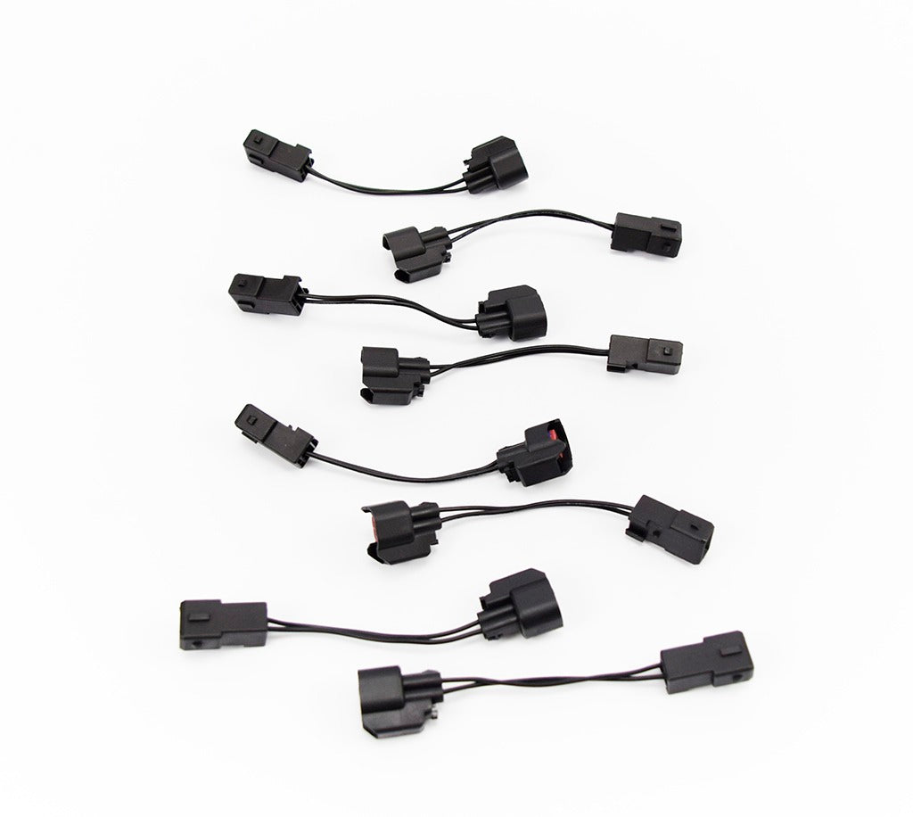 Set of Mercedes-AMG fuel injector adapter harnesses for upgraded injector installation