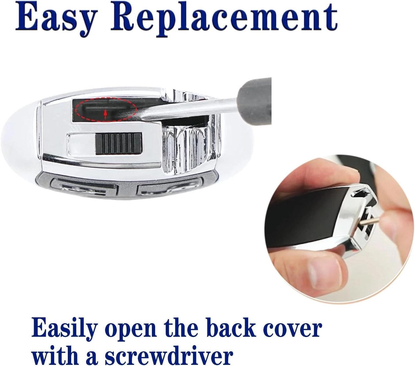 How to replace Mercedes-Benz key fob back cover using a screwdriver
