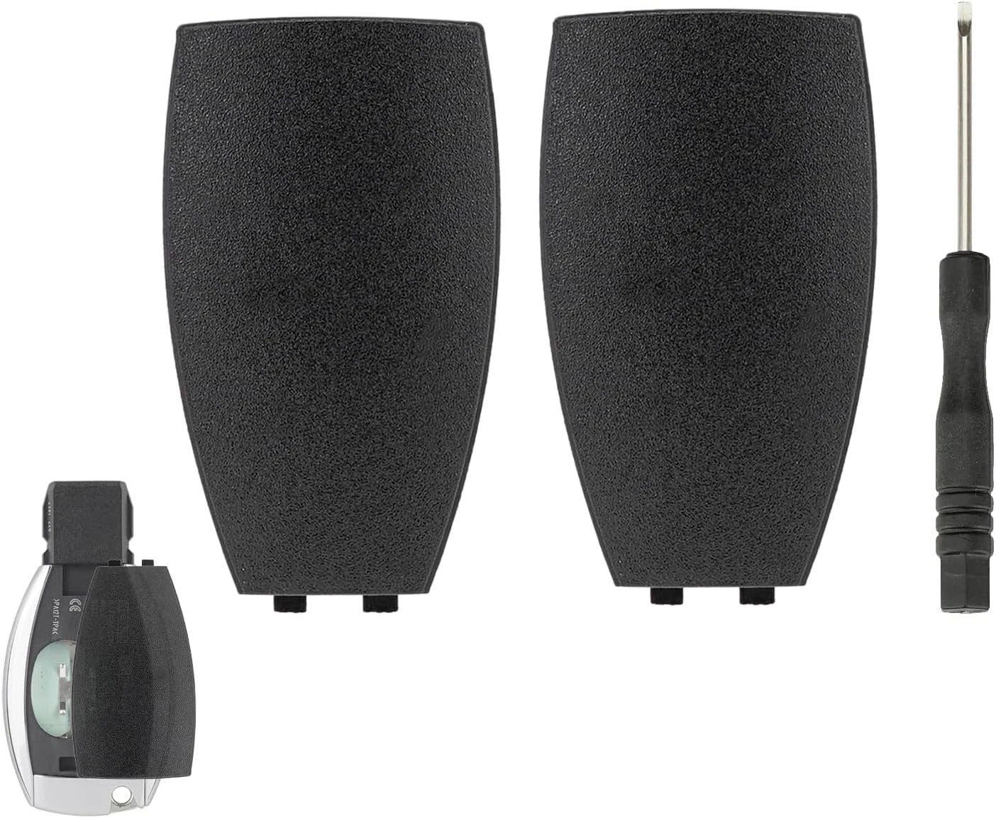 2PCS Mercedes-Benz key fob battery back cover kit with screwdriver