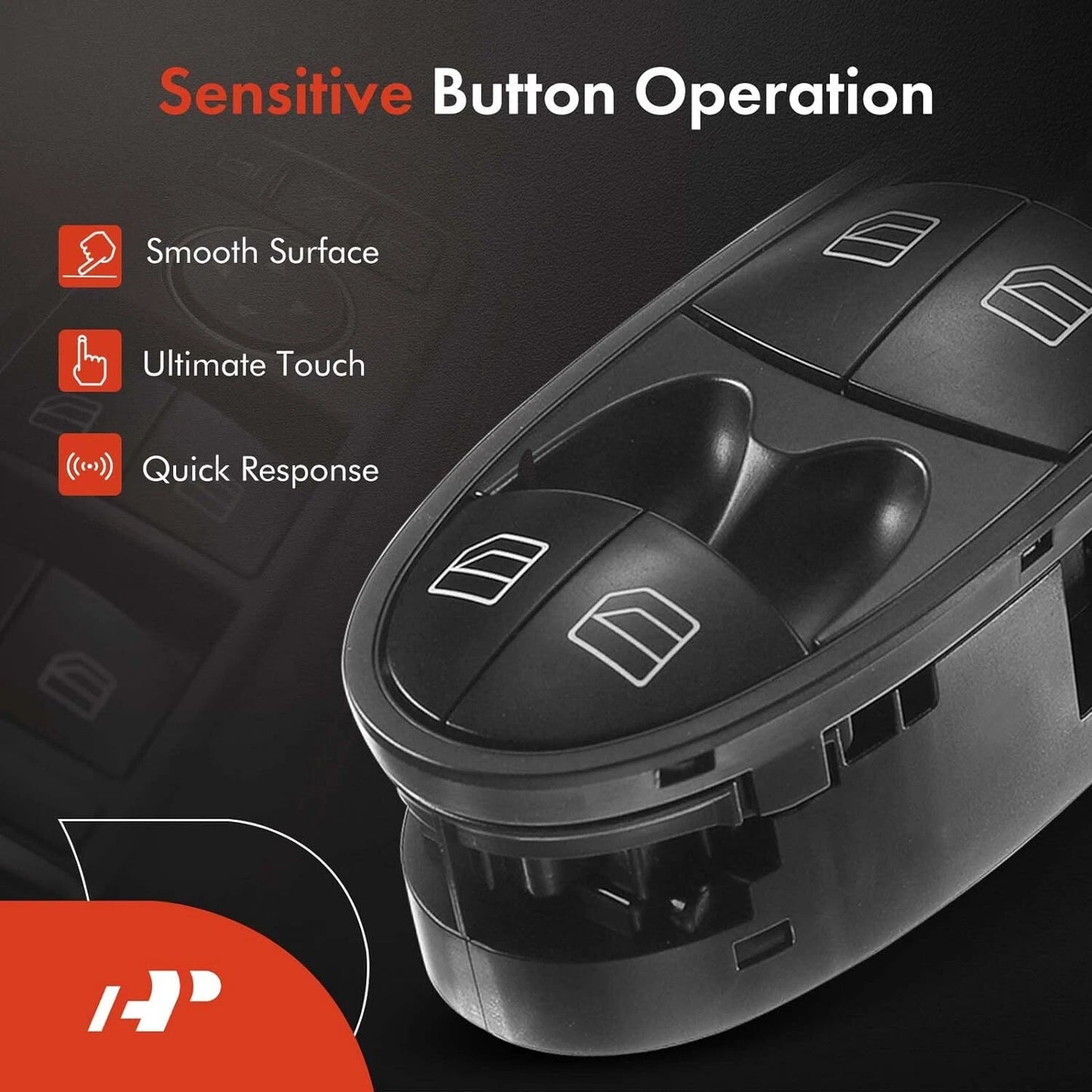 Sensitive button design with smooth surface and quick response