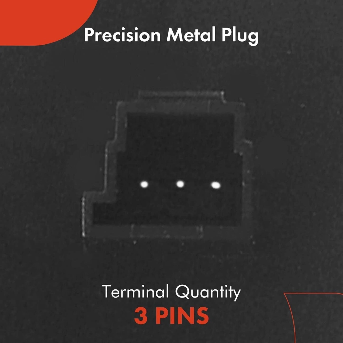 Close-up of precision 3-pin plug for Mercedes driver window switch