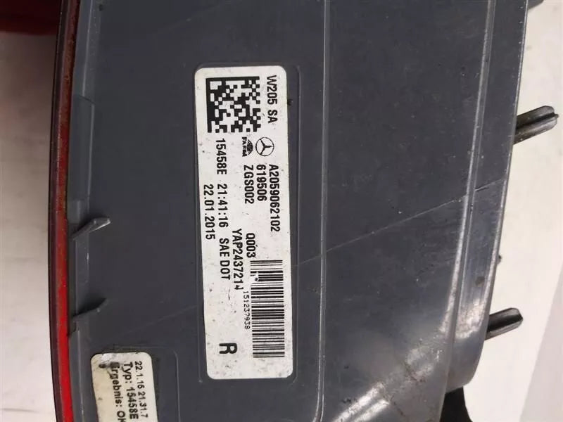 Part Number Label – Mercedes-Benz A2059061902 Right Side LED Taillight Identification
