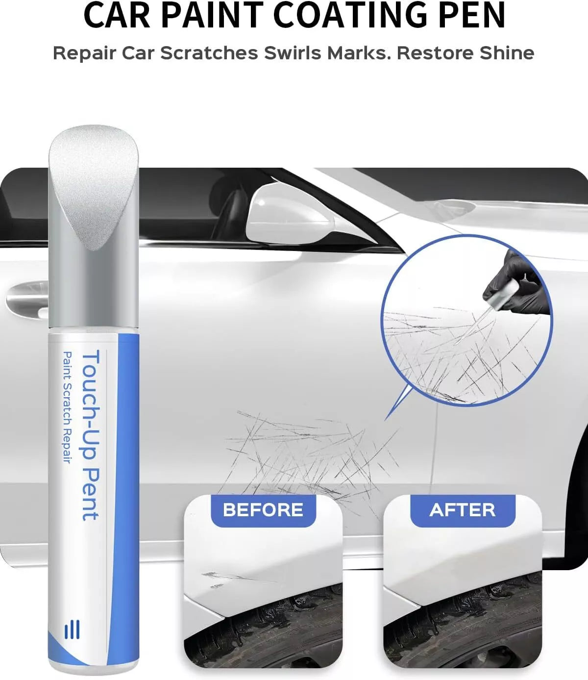 149 9149 Polar White Mercedes Touch Up Paint Coating Pen Exact Match