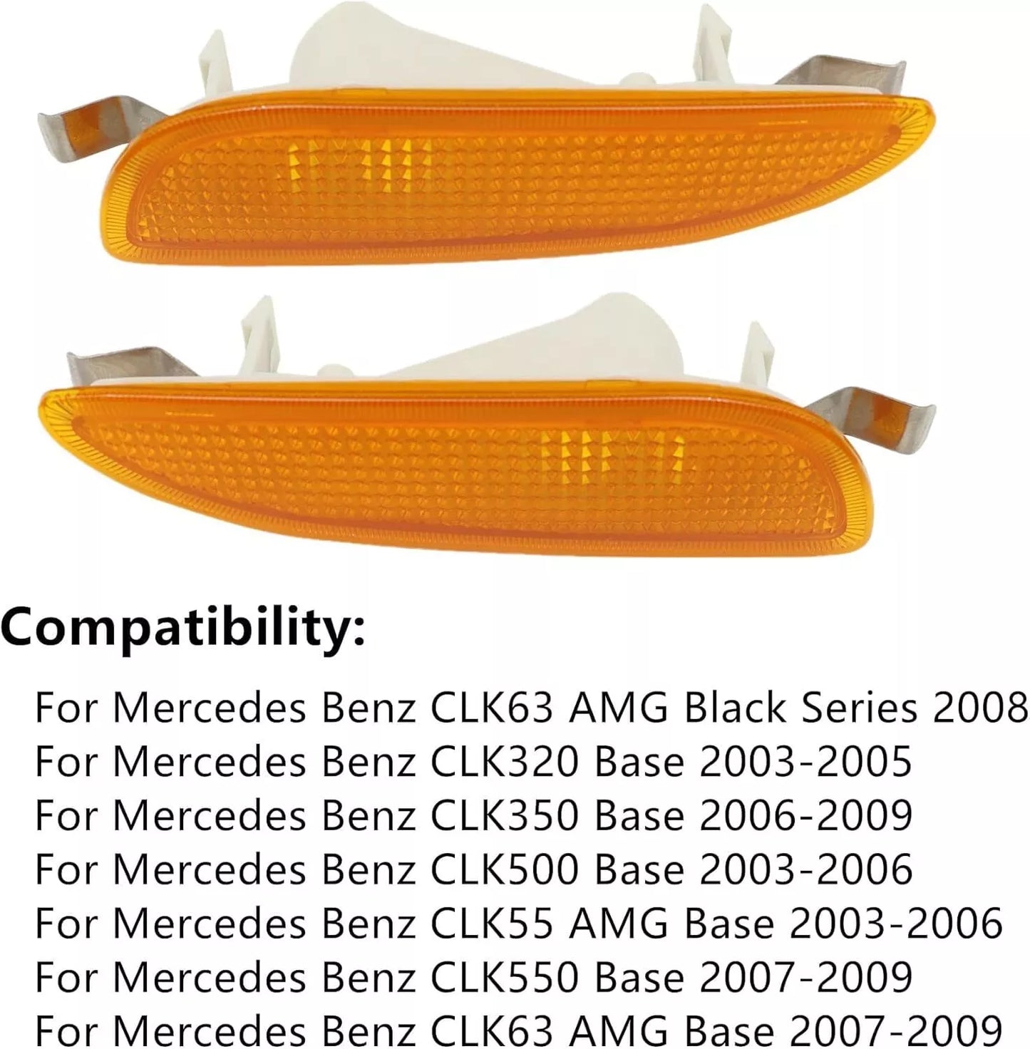 List of compatible Mercedes-Benz CLK models for side marker turn signal lights