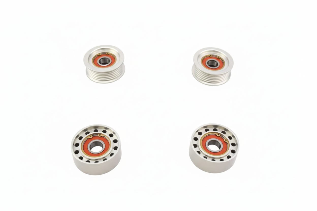 4-Piece Mercedes M157 Idler Pulley Set – Billet Upgrade E63 CLS63 S63