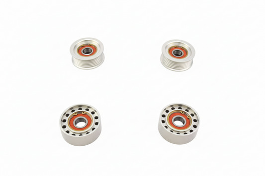 4-Piece Mercedes M157 Idler Pulley Set – Billet Upgrade E63 CLS63 S63