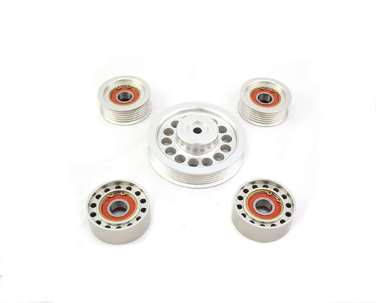 63 AMG 5-Piece Idler Pulley Set – CNC Billet Aluminum Upgrade for M157 / M278 Engines