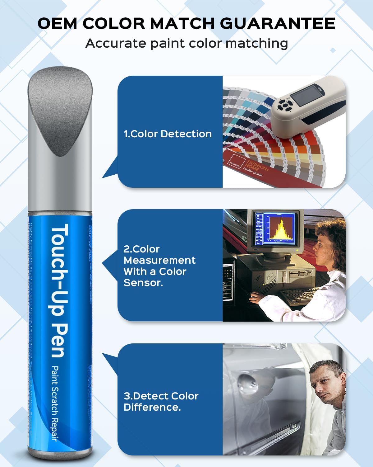 Close up of the Selenite Gray Metallic 992 paint pen applicator tip