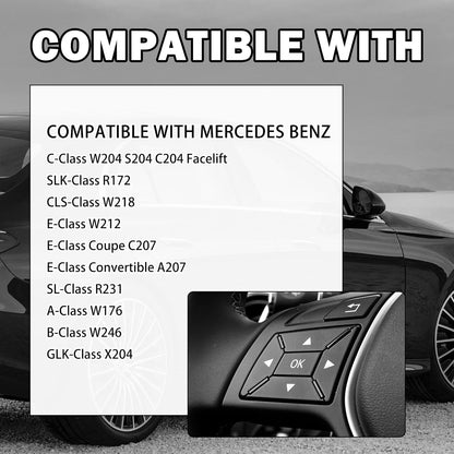 Mercedes Dashboard Button Repair Stickers Kit - Restore Faded Climate Radio Window Controls W204 W212 W205 CLA CLS GLC GLK