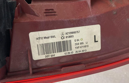 OEM Mercedes-Benz Left Outer Tail Light Assembly A2129060757 | 2014–2016 E-Class W212