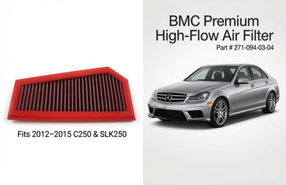 BMC High-Flow Air Filter for Mercedes M271 1.8T – C250 / SLK250 (271-094-03-04)