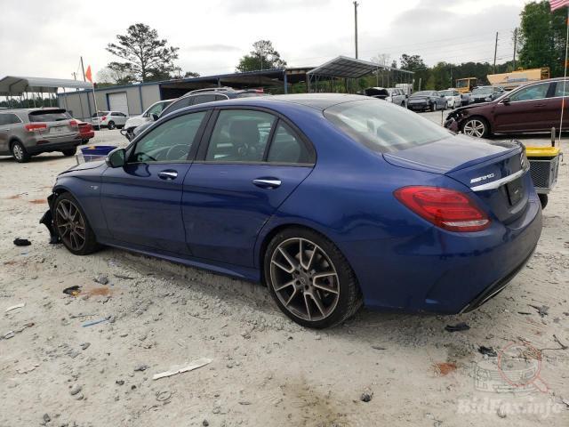 16-19 Mercedes C43 C300 OEM Rear AMG Wheel 19x8.5 Rim 2054016500 Grey Accents Gray Benz