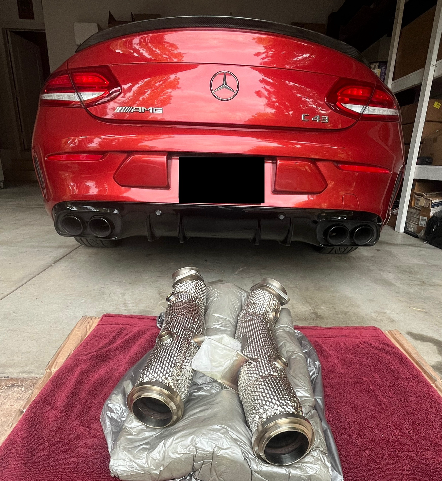 mercedes-c43-amg-heat-shielded-downpipes-rear-view