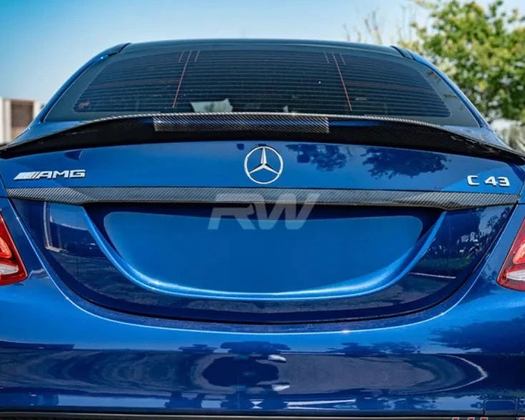 RW Carbon Fiber Trunk Trim – Mercedes-Benz W205 C-Class C43 & C63 AMG Sedan (2015–2021)