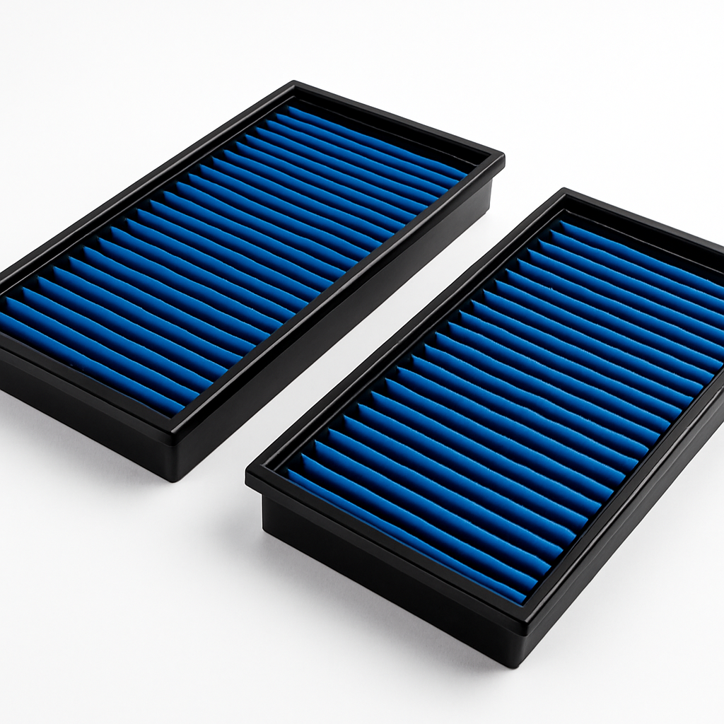 aFe Magnum FLOW performance air filters for Mercedes M157 AMG engine