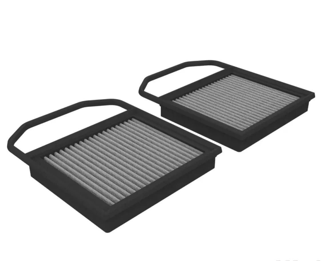 aFe POWER Magnum Flow Pro DRY S air filter 2-pack for Mercedes C43 AMG, C450, and C400 3.0T V6
