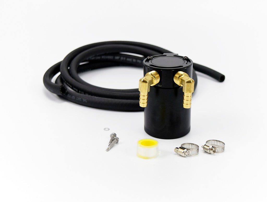 Oil Catch Can Kit installed on Mercedes-AMG M113K engine - Custom fittings for E55 SL55 CLS55 G55 AMG