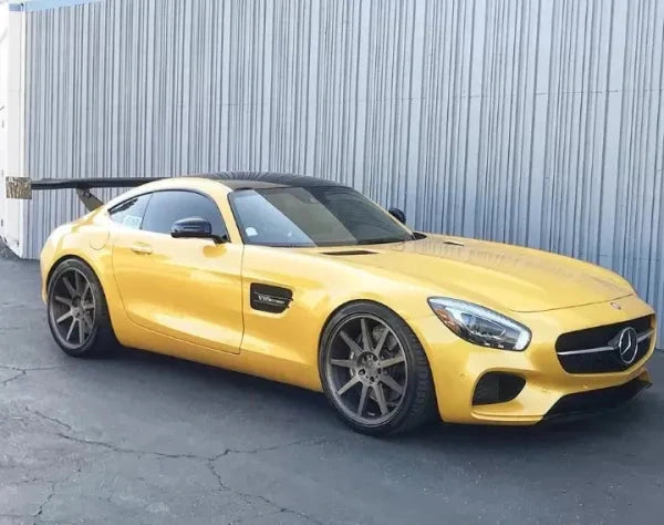 APR GTC-500 adjustable carbon fiber wing on Mercedes-AMG GT side profile