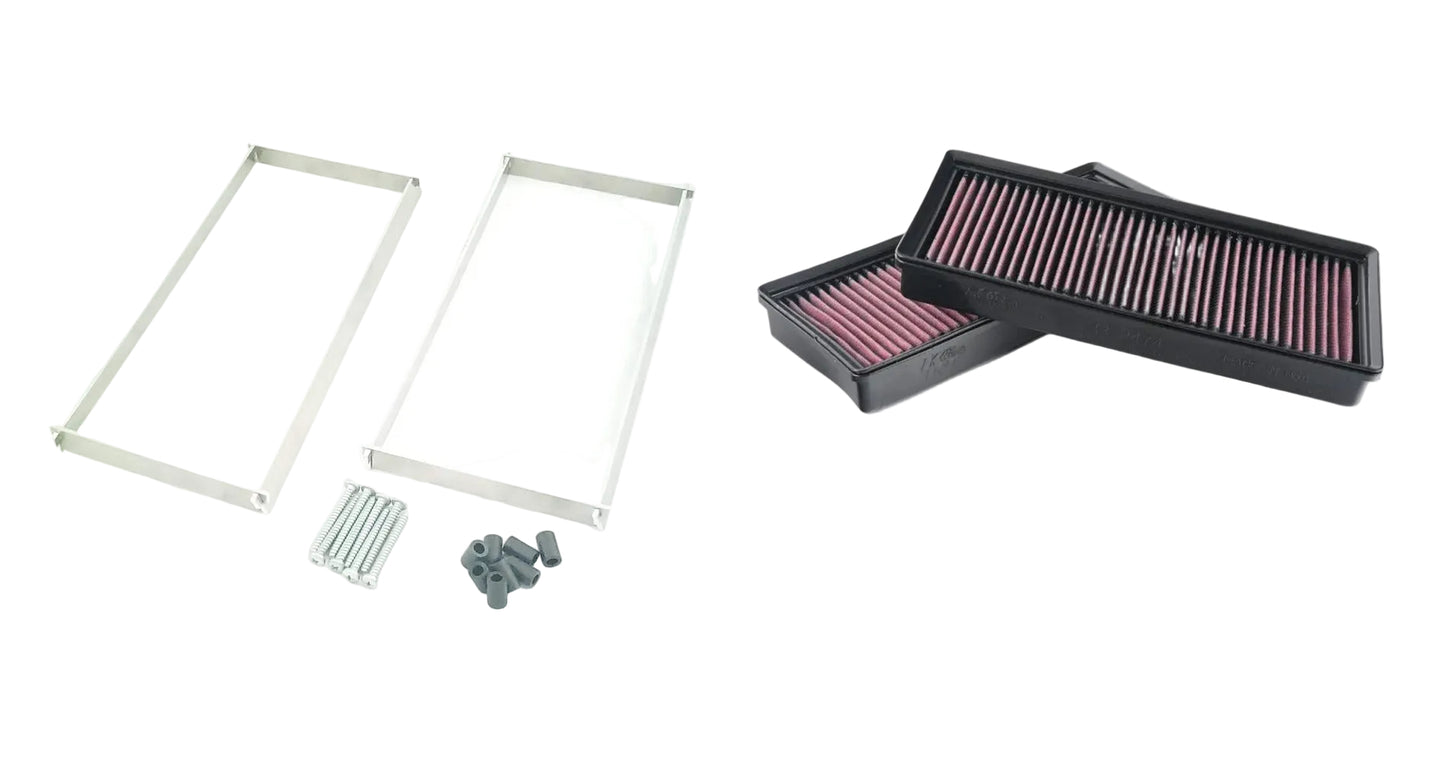 BenzUnited Parts M157 Intake Spacer Kit with K&N High-Flow Air Filters for Mercedes-AMG C63 E63 CLS63 S63 GL63