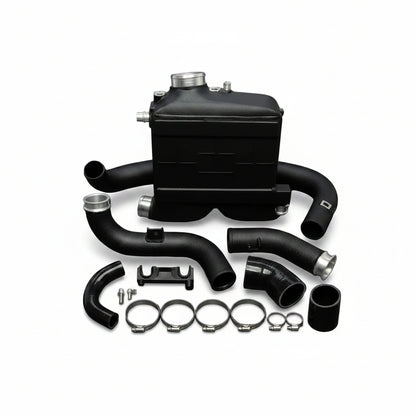BenzUnited Parts M276 performance intercooler upgrade kit complete with large core, charge pipes, clamps, brackets and all hardware for Mercedes C43 AMG, GLC43 AMG, GLE43 AMG, E43 AMG and E400