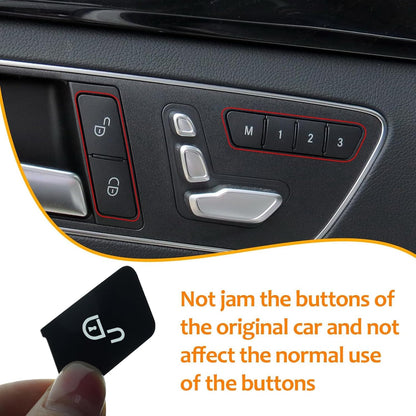 Black button cover held in hand, showing it sits over the original switch without jamming it