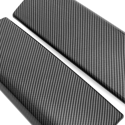 BenzUnited Parts Mercedes W205 C300 GLC X253 carbon fiber armrest cover dimensions texture close-up and stock vs upgrade comparison 2015-2021 models