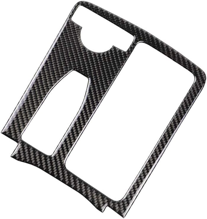 Carbon fiber style center console cupholder trim installed in Mercedes E-Class C207 Coupe