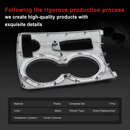 Precision manufacturing of carbon fiber style center console cupholder trim for Mercedes C207