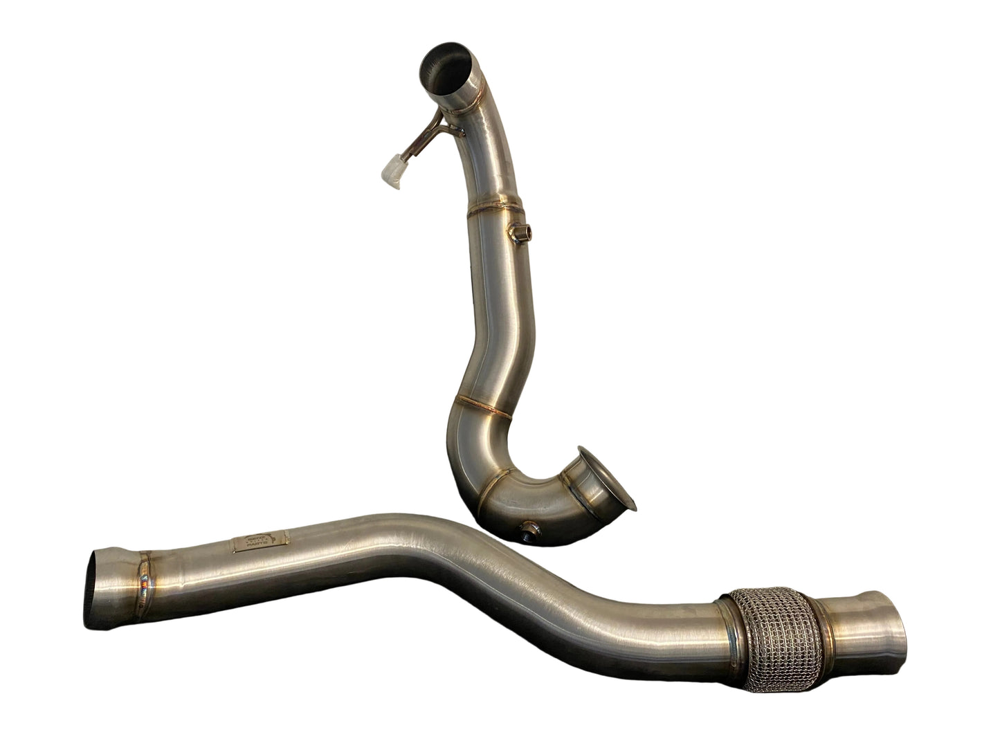 CLA45 GLA45 M133 catless downpipe connecting pipe and bend detail