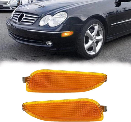 Amber side marker light installed on 2003–2009 Mercedes-Benz CLK W209 front fender