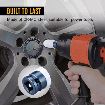 CR-MO Mercedes lug nut socket compatible with 1/2-inch impact wrench