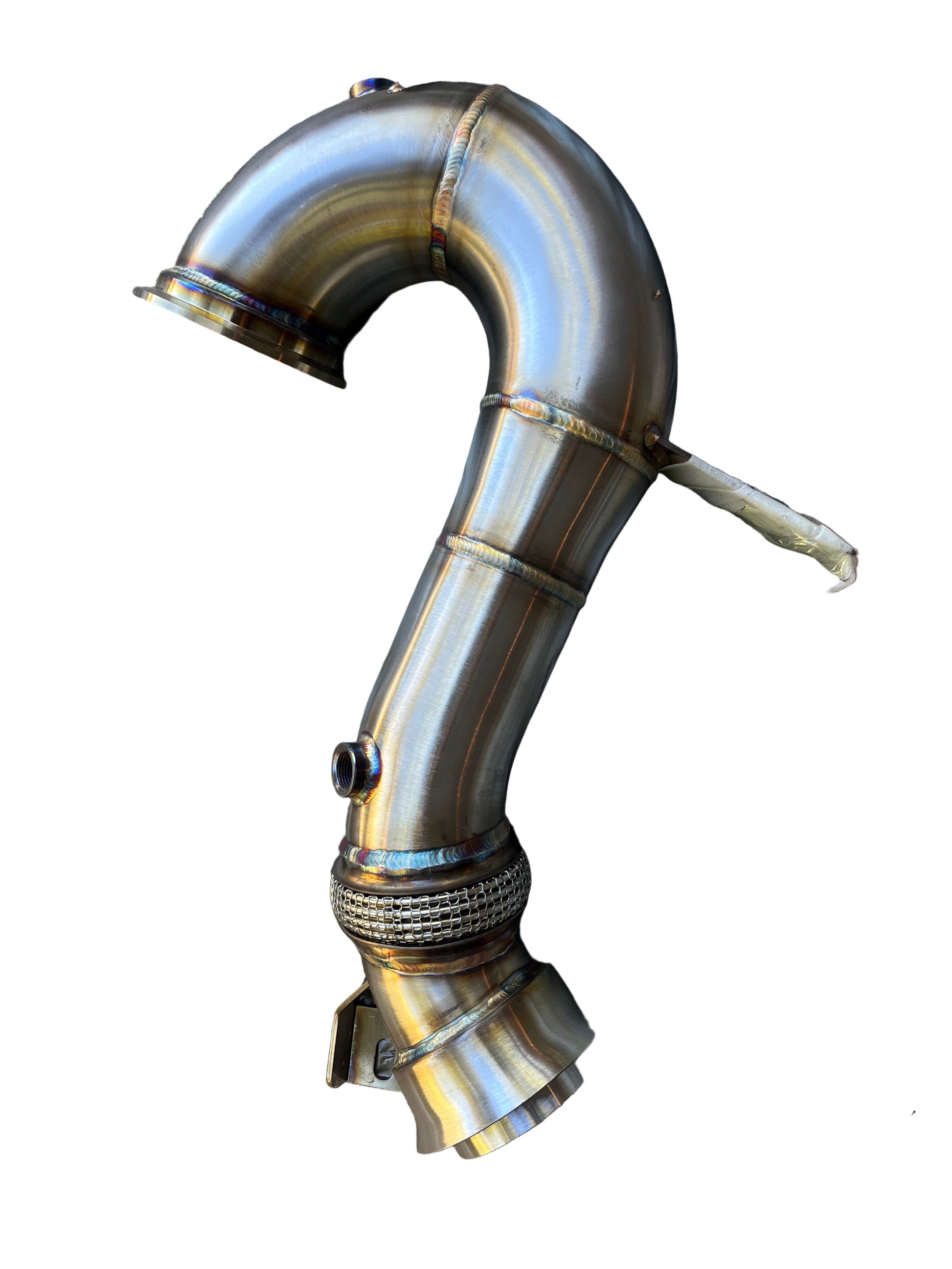 Dyno-tested Mercedes E53 AMG downpipe upgrade adding up to 70 HP and 90 lb-ft with proper ECU tune