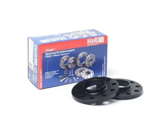 H&R TRAK+ 13mm black wheel spacers for Mercedes-Benz with 5x112 bolt pattern

