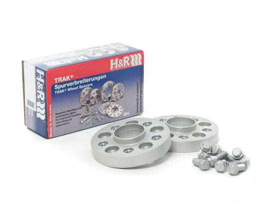 H&R TRAK+ DRA Series 25mm rear wheel spacers for Mercedes with 5x112 bolt pattern and 14x1.5 hardware
