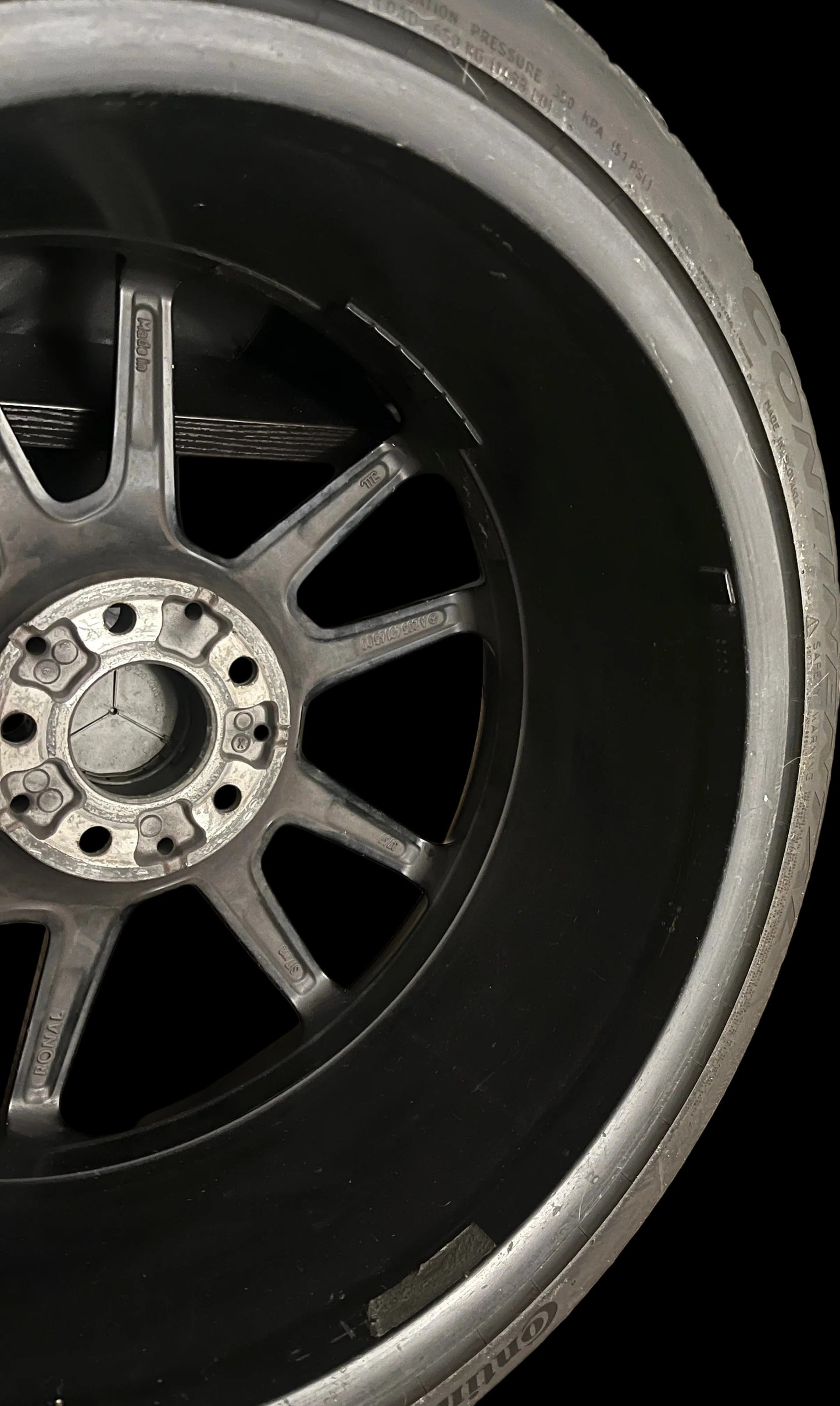 2015-2021 Mercedes C43 AMG C450 C300 Rear OEM Wheel 19x8.5