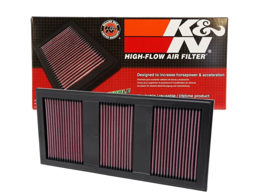 K&N 33-2985 High-Flow Air Filter – Mercedes M276 3.5L V6 | C300, C350, E350, GLK350, ML350, SLK350 (Single Filter)